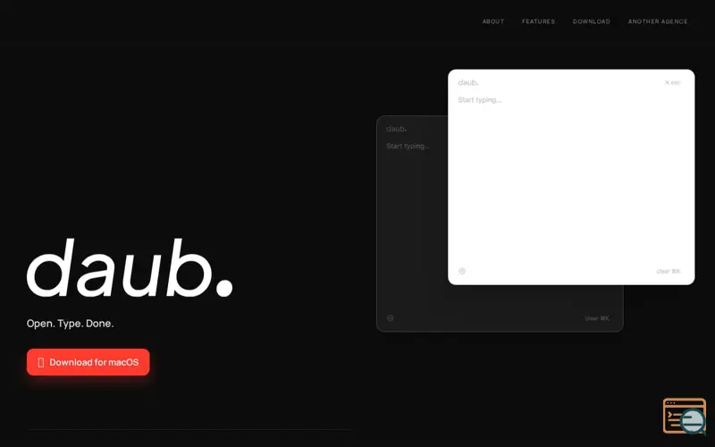 Screenshot of daub
