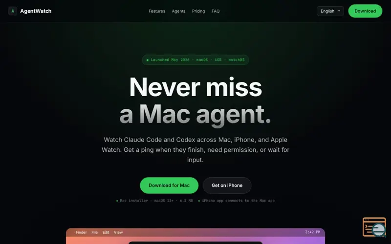 Screenshot of AgentWatch