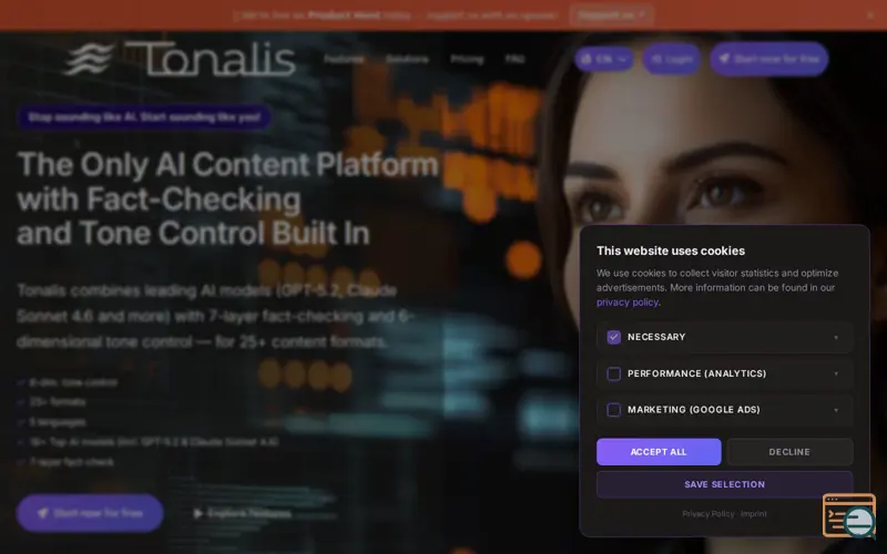 Screenshot of Tonalis