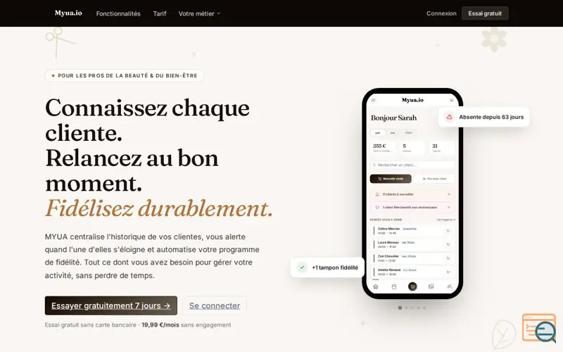 Screenshot of MYUA