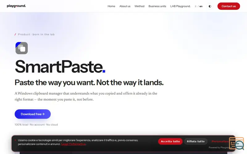 Screenshot of SmartPaste