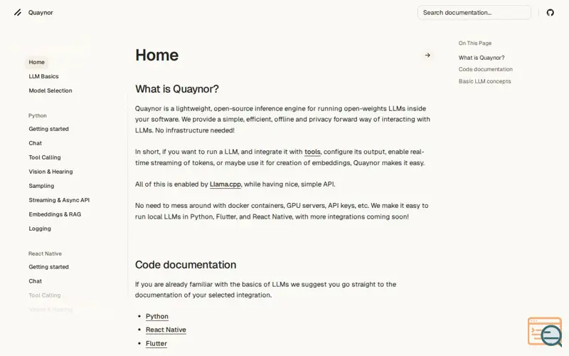 Screenshot of Quaynor