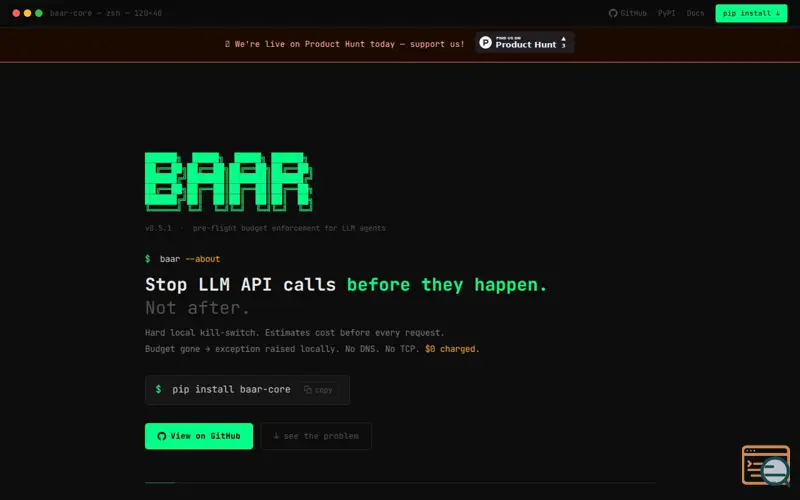Screenshot of baar-core
