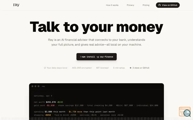 Screenshot of Ray