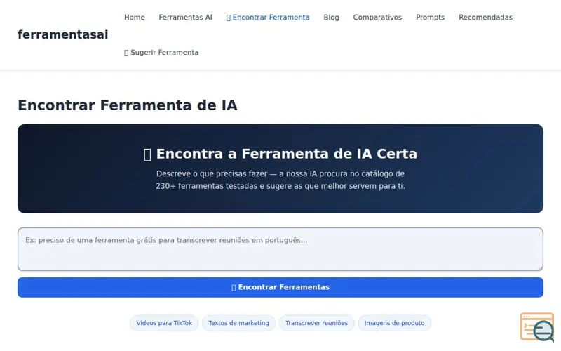 Screenshot of ferramentasai