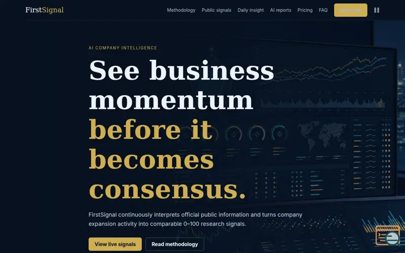 Screenshot of FirstSignal