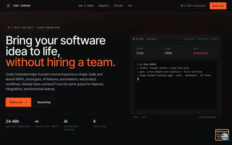 Screenshot of Code Command