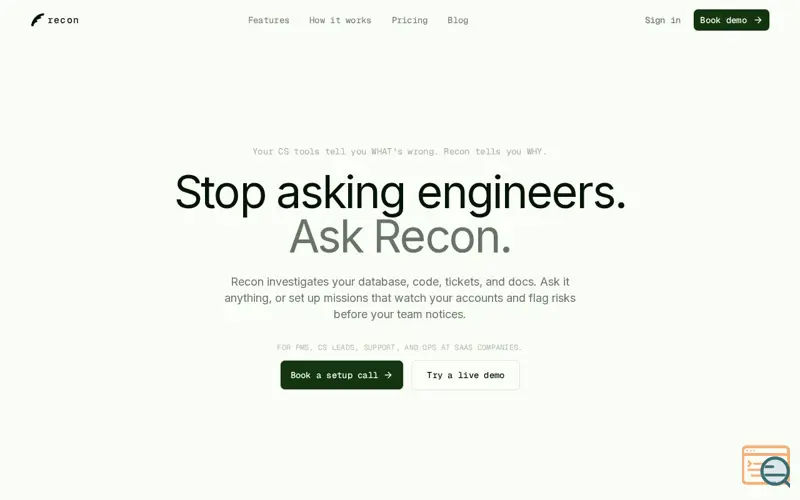 Screenshot of Recon