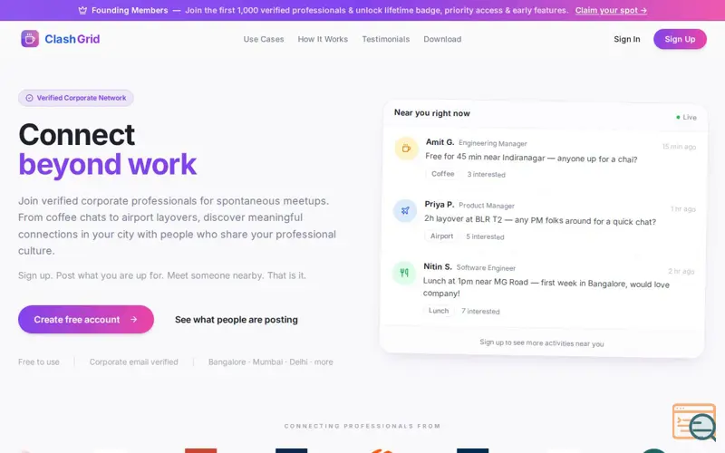 Screenshot of ClashGrid
