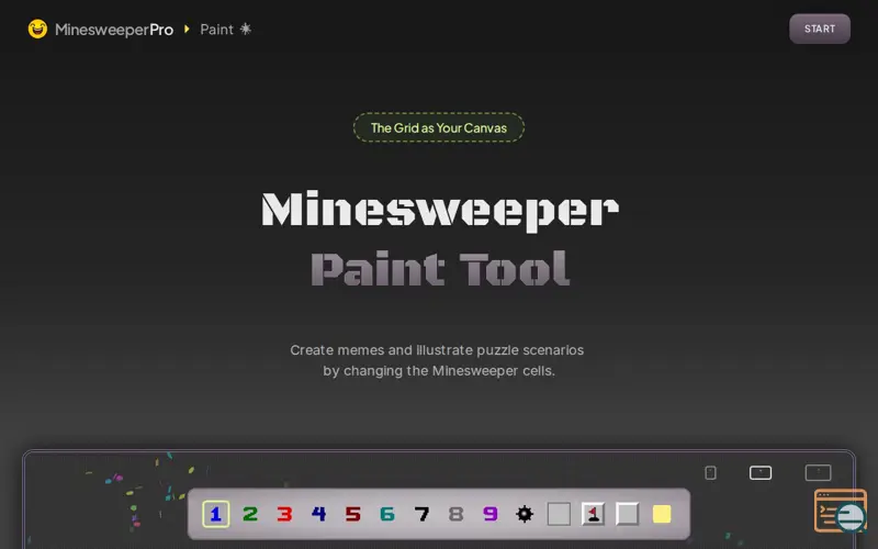 Screenshot of Minesweeper Paint