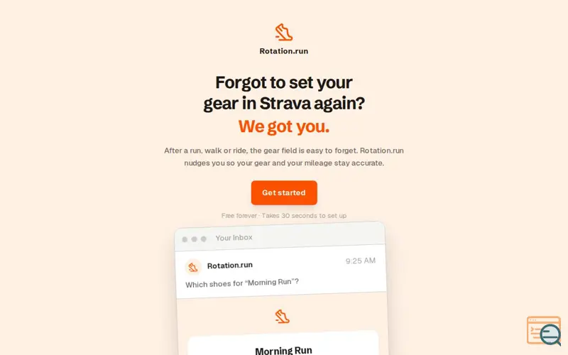 Screenshot of Rotation.run 
