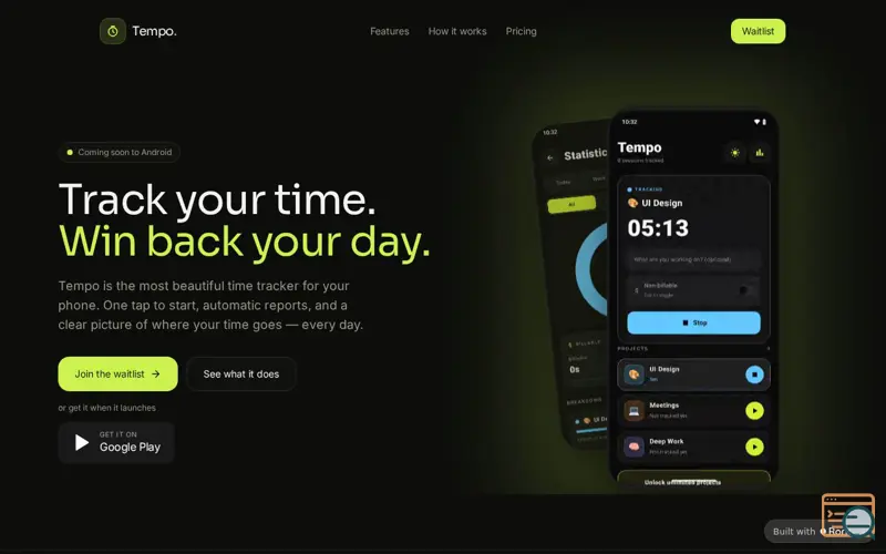 Screenshot of Tempo — Time Tracker 
