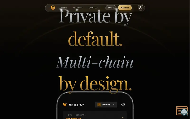 Screenshot of Veilpay