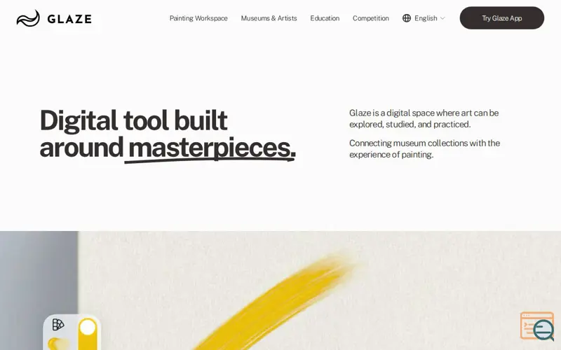 Screenshot of Glaze – Paint with museum masterpieces 