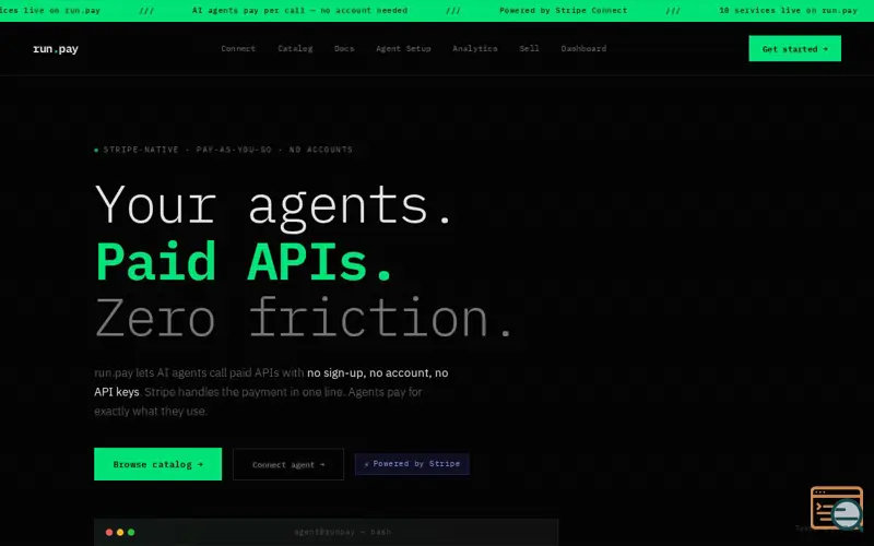 Screenshot of run.pay