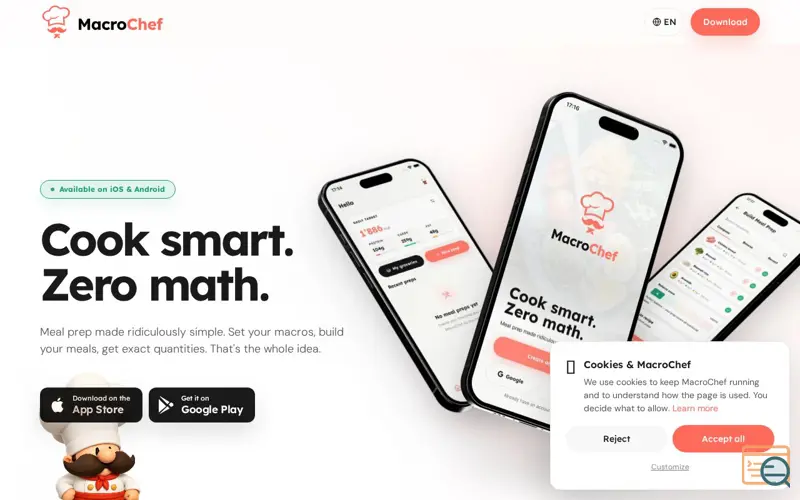 Screenshot of MacroChef