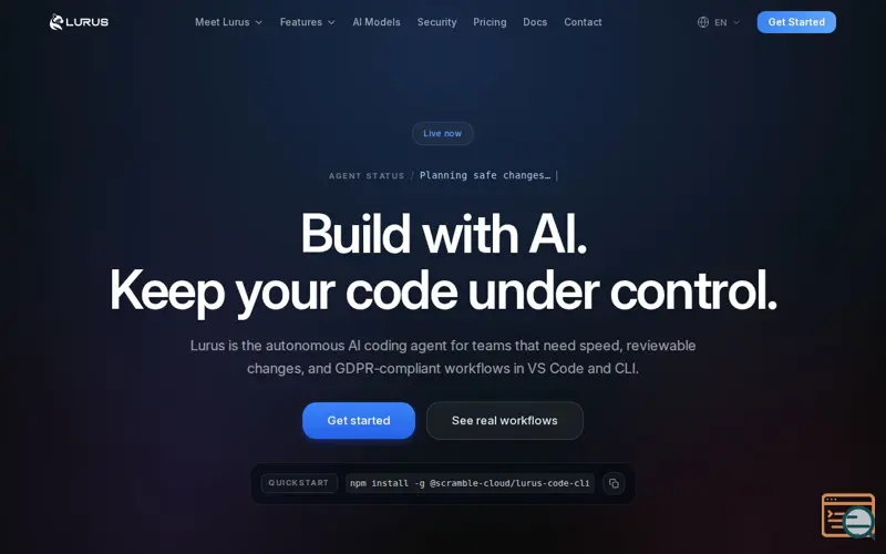 Screenshot of Lurus Code