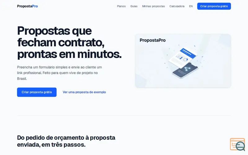 Screenshot of PropostaPro