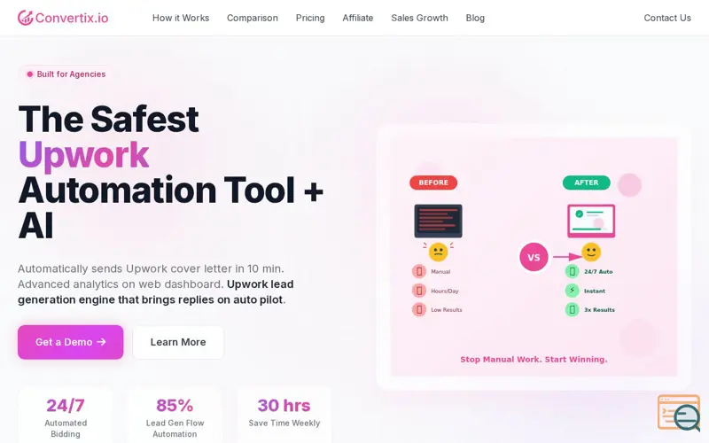 Screenshot of Convertix, a launch using Tolt