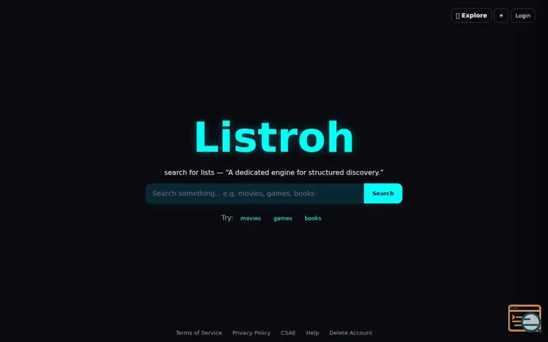Screenshot of Listroh