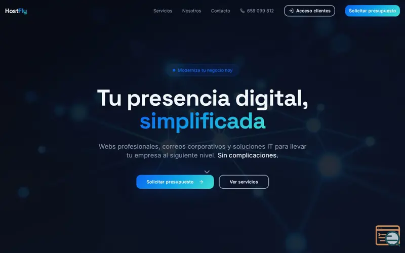 Screenshot of HostFly