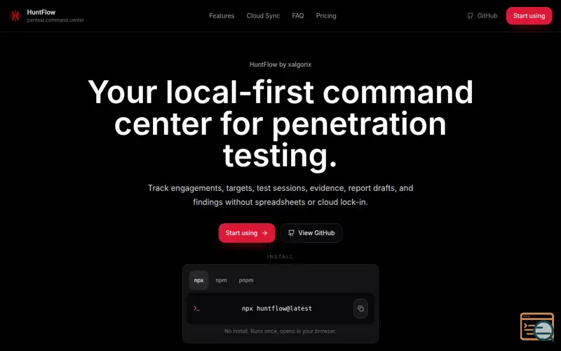 Screenshot of HuntFlow