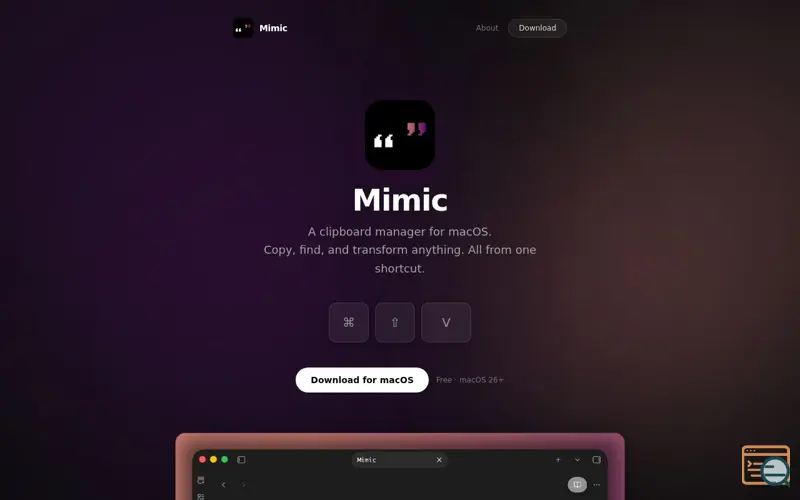 Screenshot of mimc