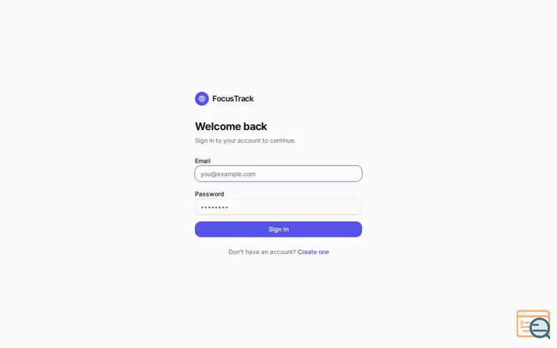 Screenshot of Focus — FocusTrack