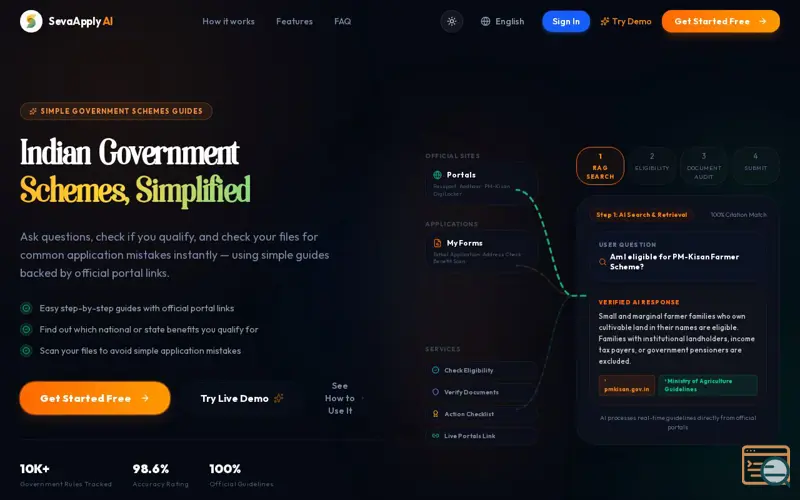 Screenshot of SevaApply