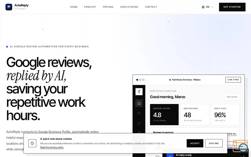 Screenshot of AutoReply