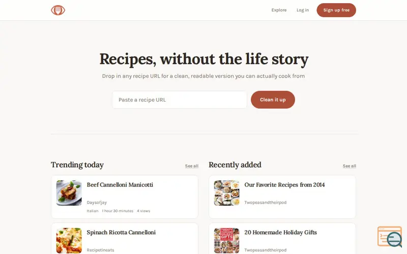 Screenshot of Reseepe