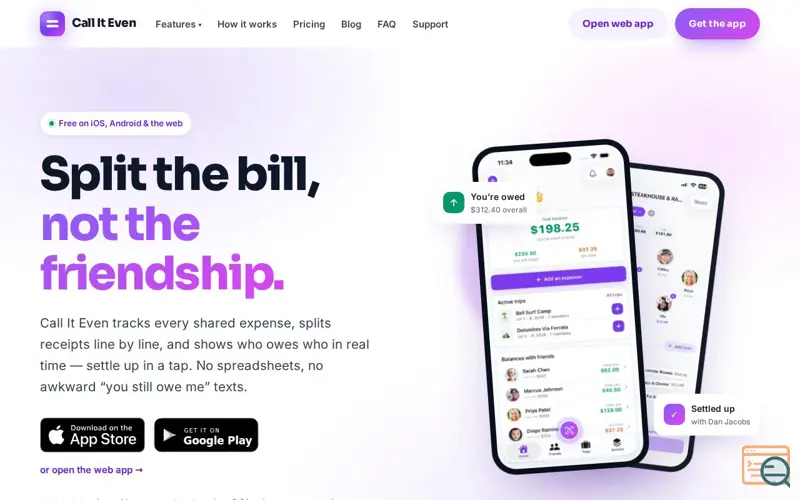 Screenshot of Call It Even