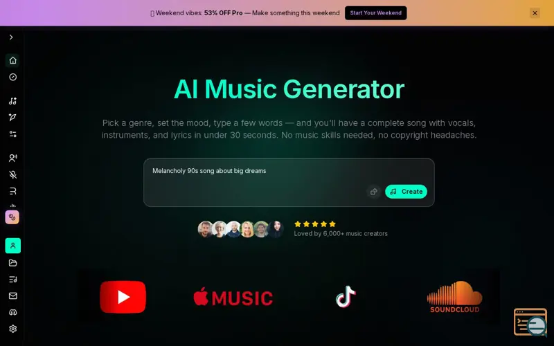 Screenshot of BeMusic AI - AI Music,Voice Clone,Video