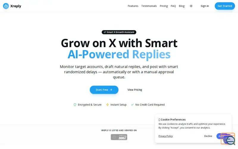 Screenshot of Xreply