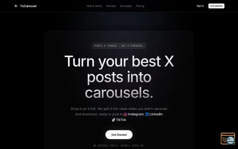Screenshot of Turns Any XPost into Carousel