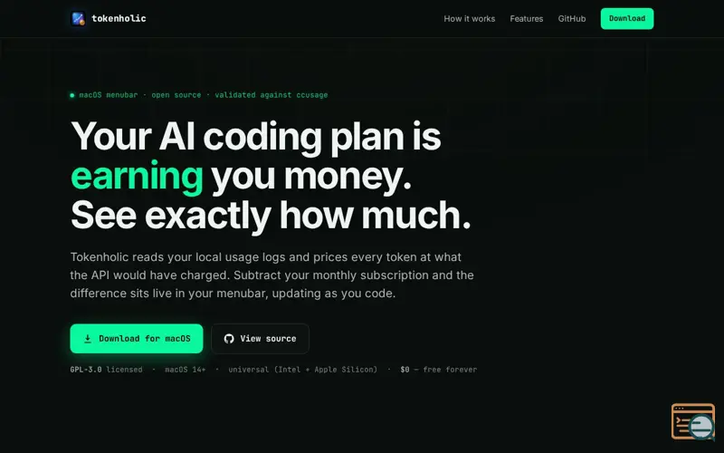 Screenshot of Tokenholic