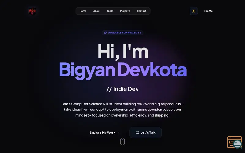 Screenshot of Framework Detector App