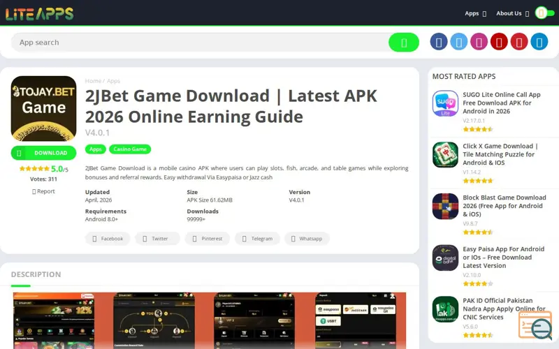 Screenshot of 2jBet Game