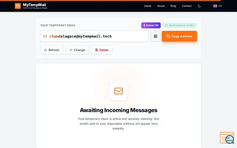 Screenshot of Temp Mail with OTP - Free Fake Mail Generator