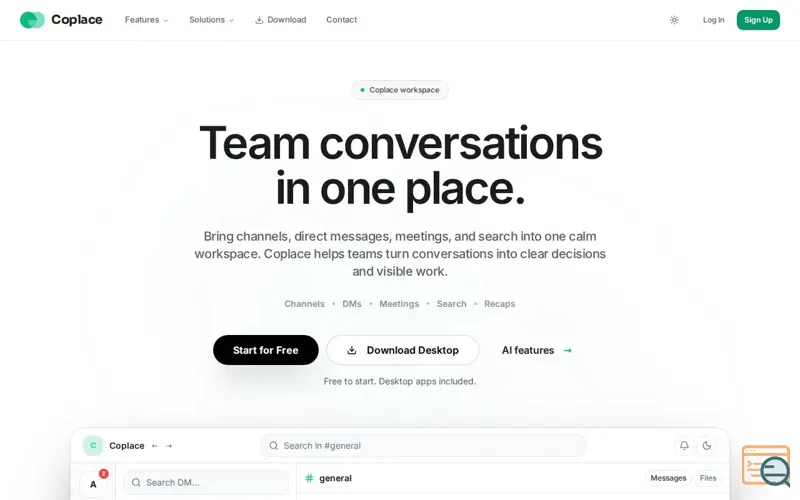 Screenshot of Coplace