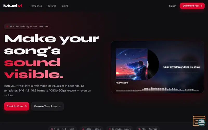 Screenshot of Muzivi — Music Video Maker