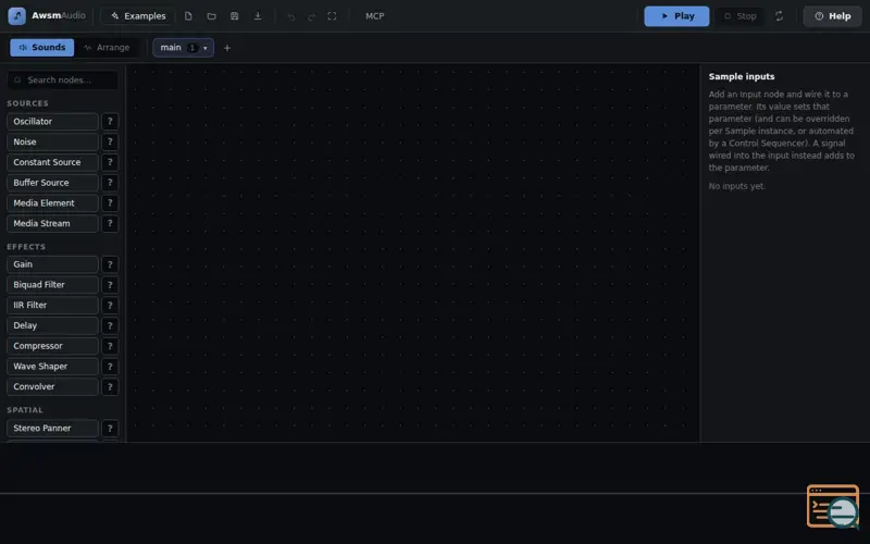 Screenshot of Audio