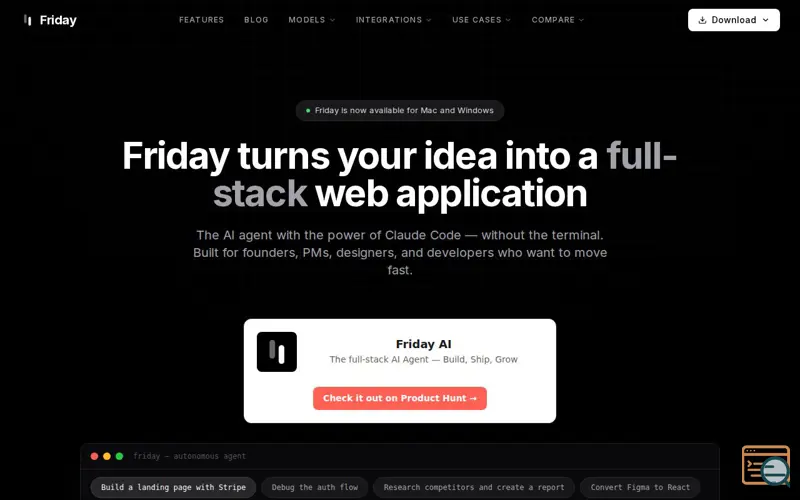 Screenshot of Friday AI