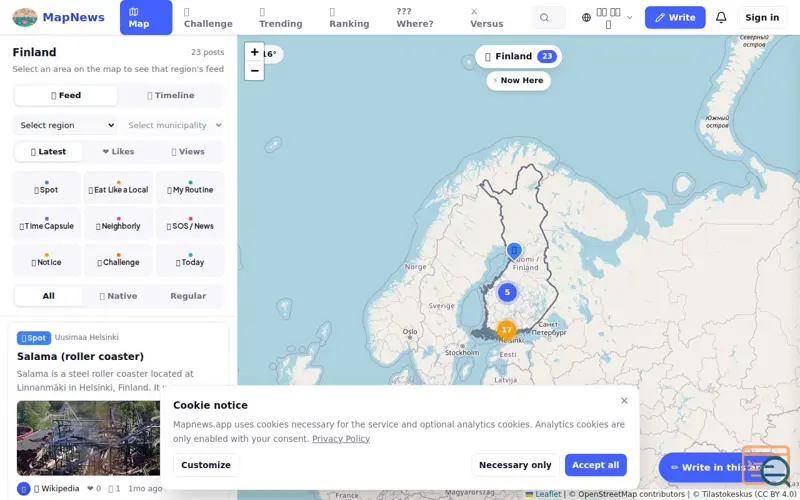 Screenshot of Mapnews.app