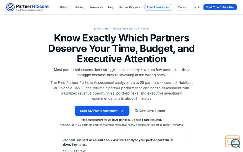 Screenshot of PartnerFitScore