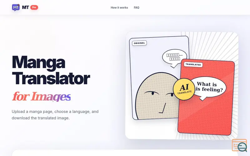 Screenshot of Manga Translator, a launch using ShowMeBest