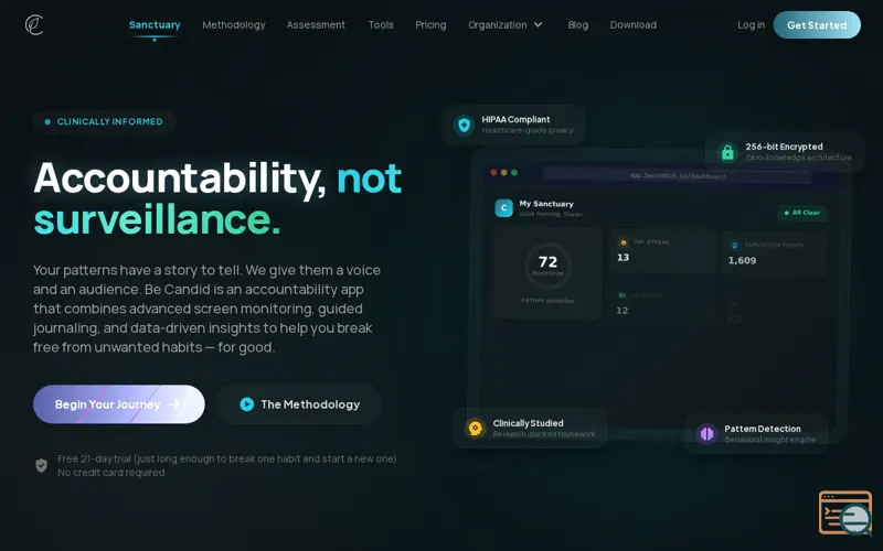Screenshot of Be Candid, a launch using Goodreads