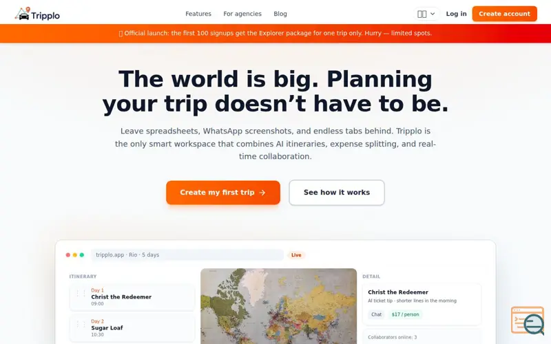 Screenshot of Tripplo The All-in-One Trip Planner