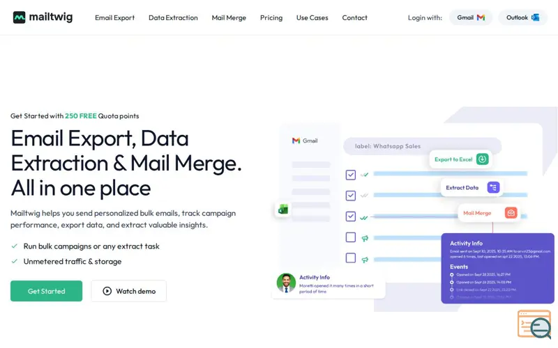Screenshot of Mailtwig