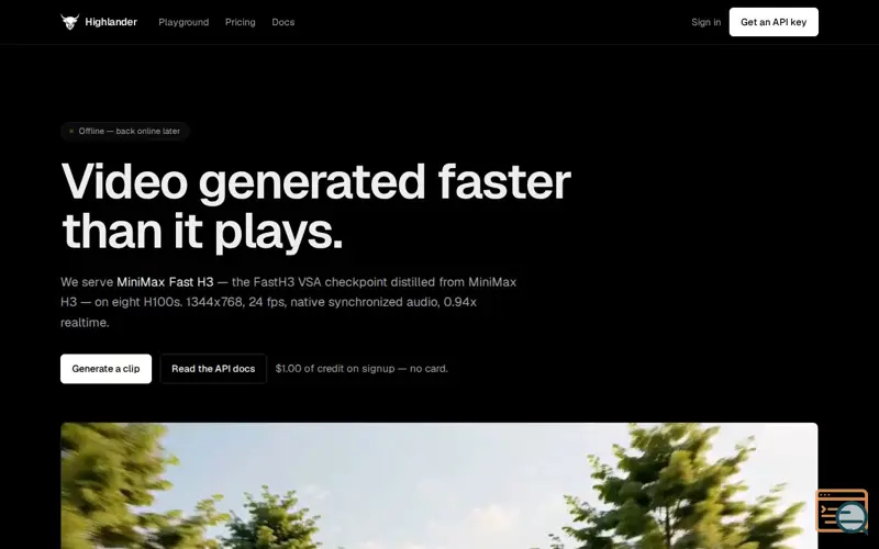 Screenshot of Highlander